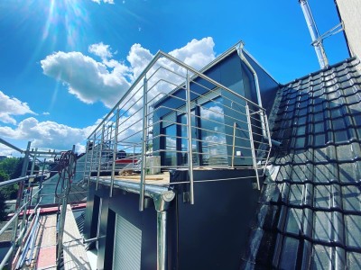 Dachgaubengeländer aus Edelstahl Dachgaubengeländer aus Edelstahl